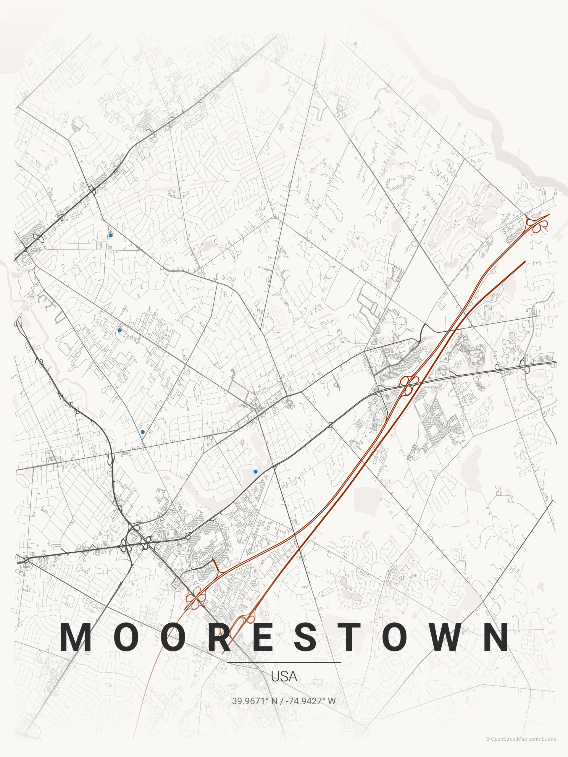 Moorestown NJ service area map